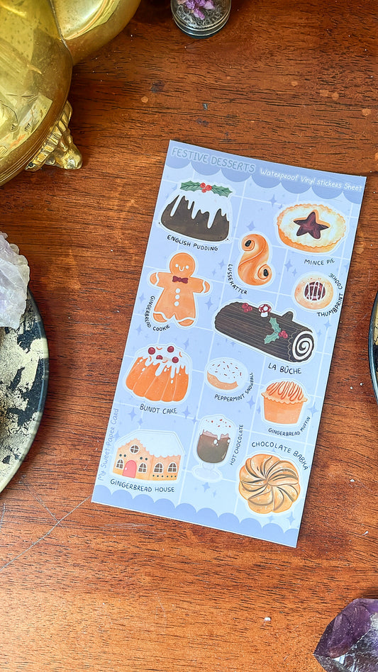 Festive Desserts sticker page