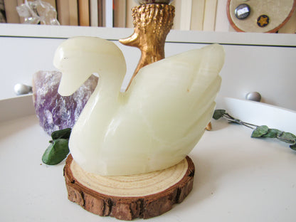 Green Onyx Swan